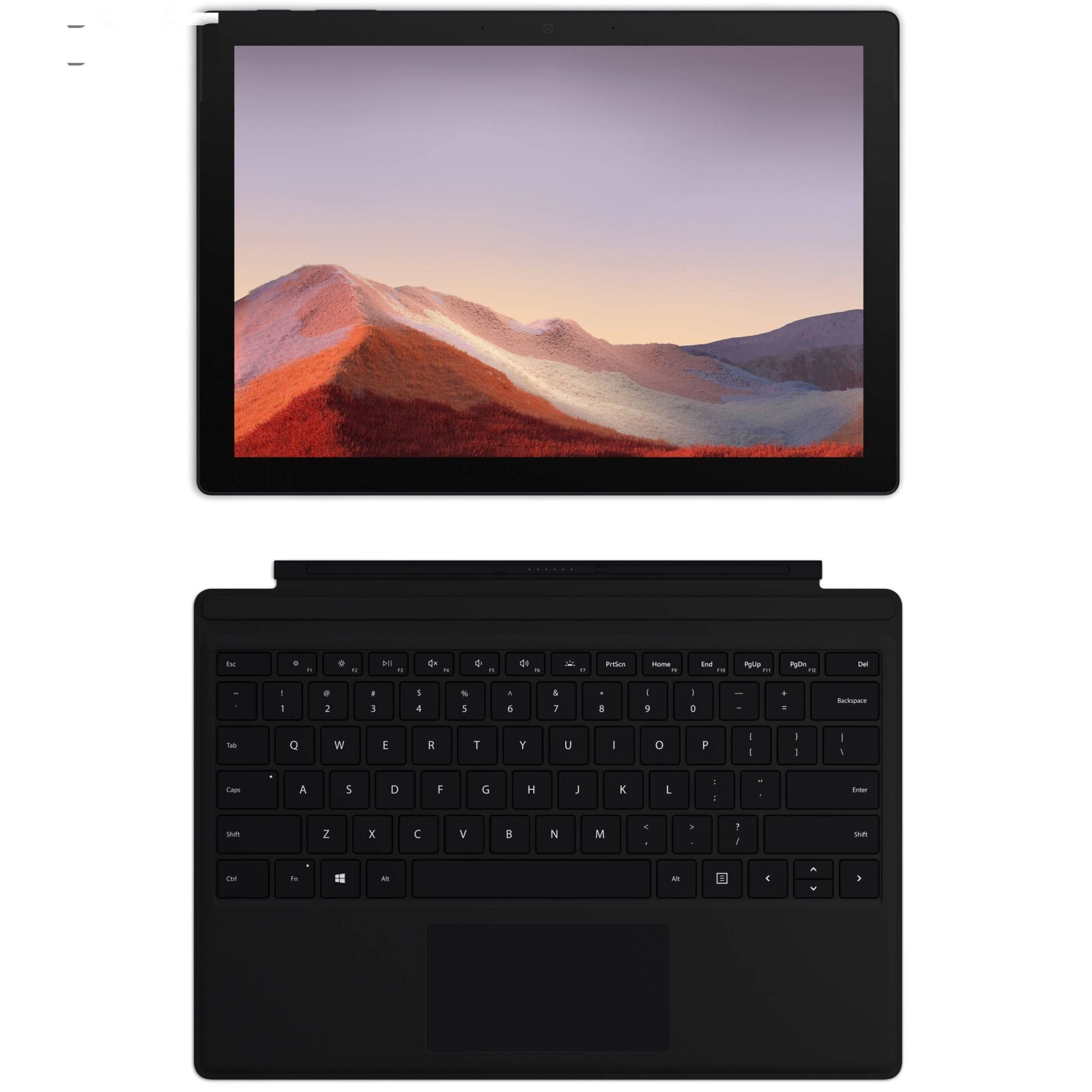 تبلت مایکروسافت مدل Surface Pro 7 – C به همراه کیبورد Black Type Cover